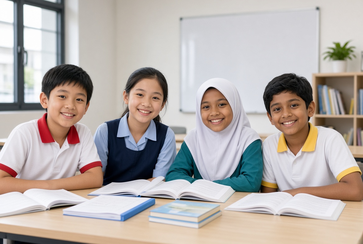 Primary students from different schools